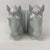 Ceramic VTG Set 2 Mid Century Ceramic Horse Head Bookends Pale Blue White Glazed 8.5" For Sale - Image 7 of 11