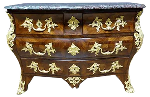 Antique Louis XV Marquetry Tomb Chest of Drawers