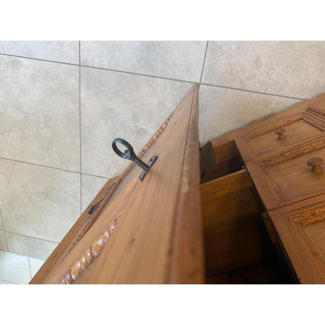 Wood Baroque Bread Cupboard in Softwood For Sale - Image 7 of 18
