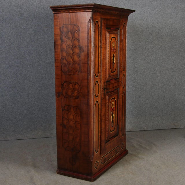 Early 19th Century Small Antique Baroque Cabinet, 1800 For Sale - Image 5 of 18