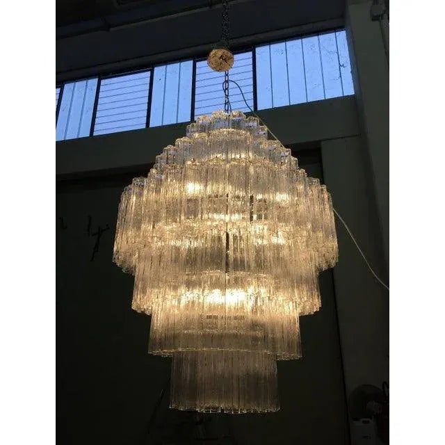 Early 21st Century Early 21st Century Murano Glass Tronchi Custom Chandelier For Sale - Image 5 of 7