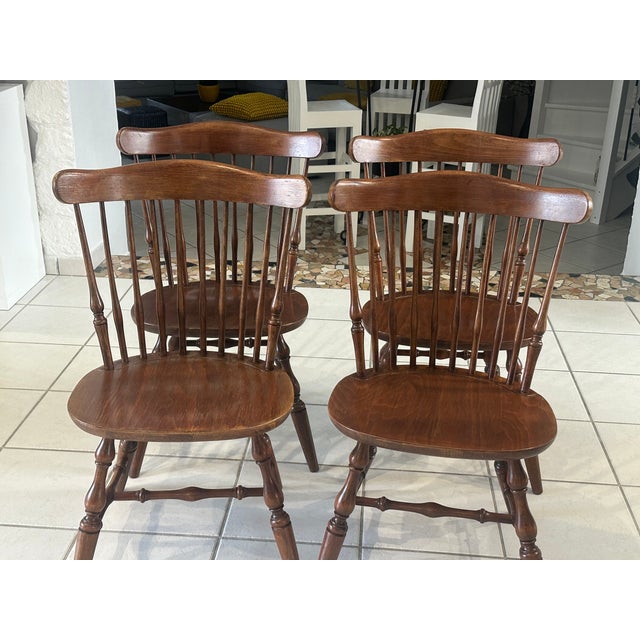 Windsor Chairs by Nichols & Stones, American, 1960, Set of 4 For Sale - Image 15 of 18