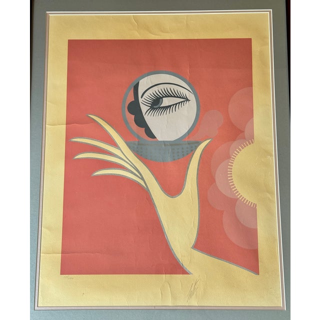 A Compact Vanities by Erte limited edition serigraph. Signed in pencil on bottom and numbered 135/260 on lower left...
