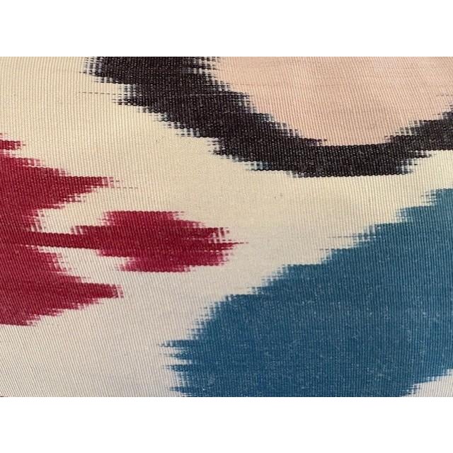 2020s Decorative Silk Velvet Ikat Pillow For Sale - Image 5 of 5