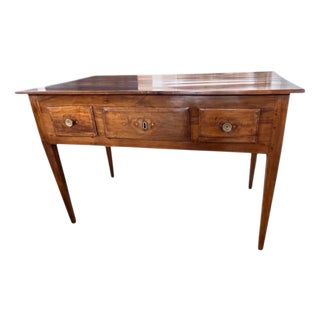 18th Century Italian Neoclassical Handcrafted Walnut Writing Desk For Sale