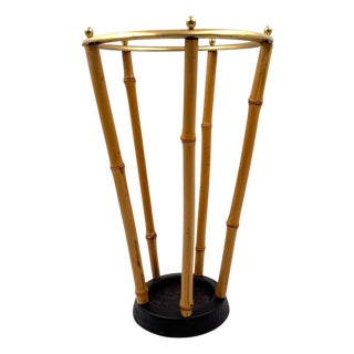 Hollywood Regency Bamboo Umbrella Rack, France 1970 For Sale