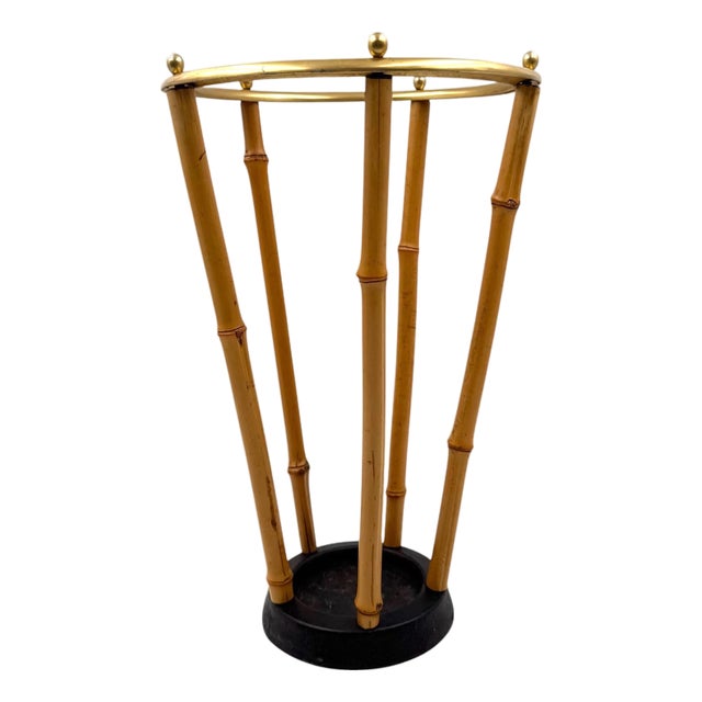 Hollywood Regency Bamboo Umbrella Rack, France 1970 For Sale