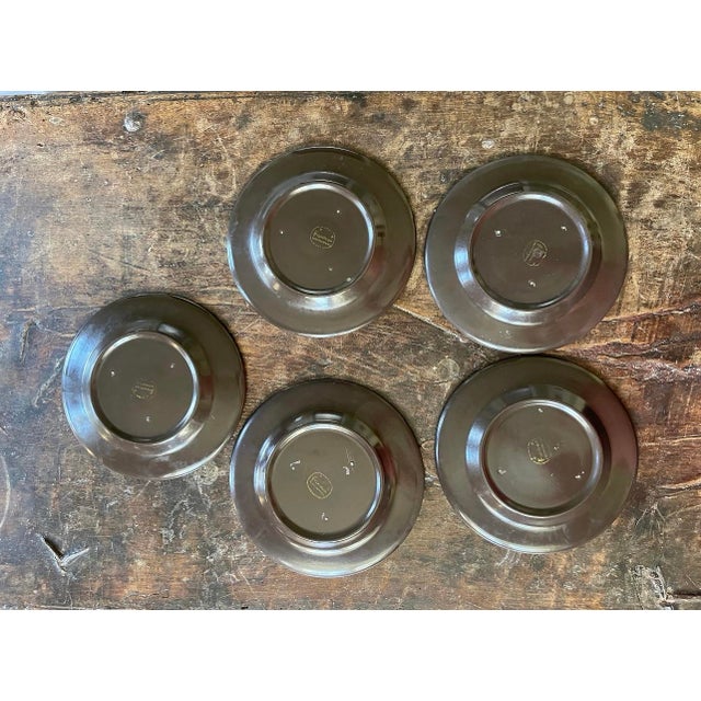 Mid-Century Modern Set of Five (5) Vintage Franciscan Madeira 8.25” Plates For Sale - Image 3 of 8