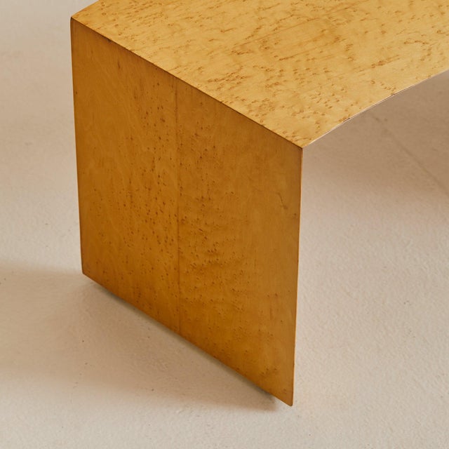 Trio of French Curved Burl Wood Nesting Tables, 1980s For Sale - Image 9 of 11