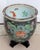 Large Antique Chinese Famille Noire Porcelain Fishbowl Jardinière With Wood Stand, C. 1920–1950 For Sale - Image 4 of 17