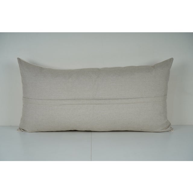 1990s Suzani Lumbar Pillow Cover For Sale - Image 5 of 5