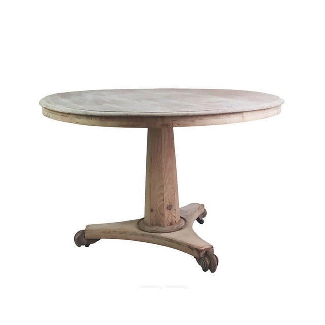 Brown Small Antique Palladian Style Round Bleached Table, England, 1835 For Sale - Image 8 of 8