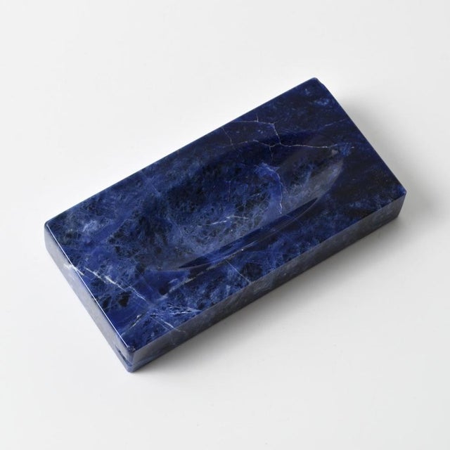 1970s Vintage Blue Stone Jewellery Dish or Bowl, 1970s For Sale - Image 5 of 7