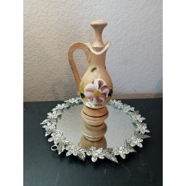 1980s Gorgeous Hand Painted Wooden Cruet W/ Stopper For Sale In Dallas - Image 6 of 6