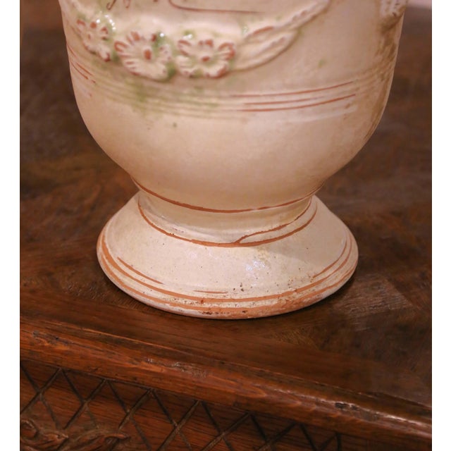 Pair of French Anduze Terracotta Planters Signed La Madeleine For Sale - Image 4 of 8