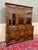 Antique English Large Bookcase Cupboard Cabinet Triple Door Glass Oak C. 1930s For Sale - Image 13 of 18