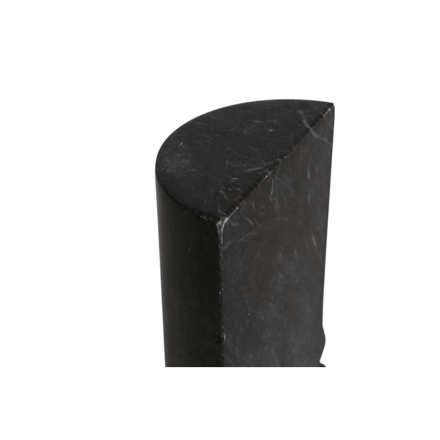 Black Marble Column Bookends, a Pair For Sale - Image 4 of 7