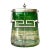 Vintage Green Glass and Metal Ice Bucket For Sale