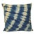 Vintage African Blue and White Shibori Pattern Square Decorative Pillow 19 X 19 For Sale