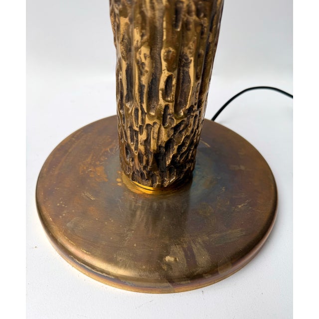 Brass Pair of Brass Sculpture Lamps by Angelo Brotto for Esperia Italy, 1980s For Sale - Image 8 of 12
