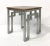 Modern Farmhouse Style Zinc and Wood Side Table For Sale - Image 4 of 4