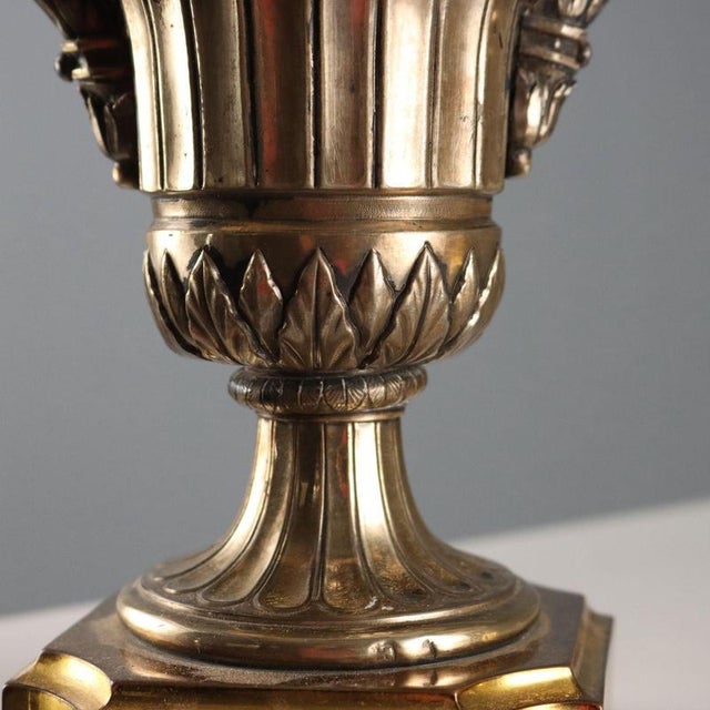 Silver and Bronze Lamps, Set of 2 For Sale - Image 5 of 6