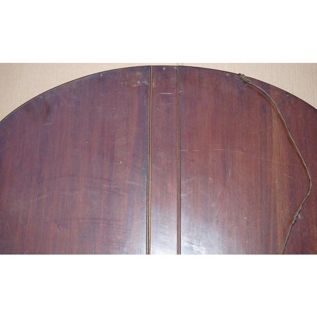 Antique Venetian Art Deco Oval Hardwood Framed Mercury Mirror, 1920s For Sale - Image 9 of 10