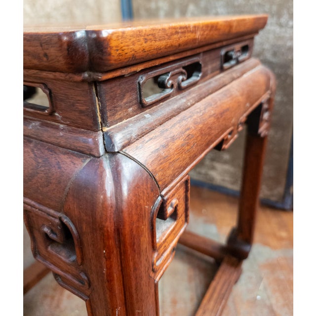 20th Century Rosewood Chinese Fand Deng Side Table or Stool For Sale - Image 11 of 16