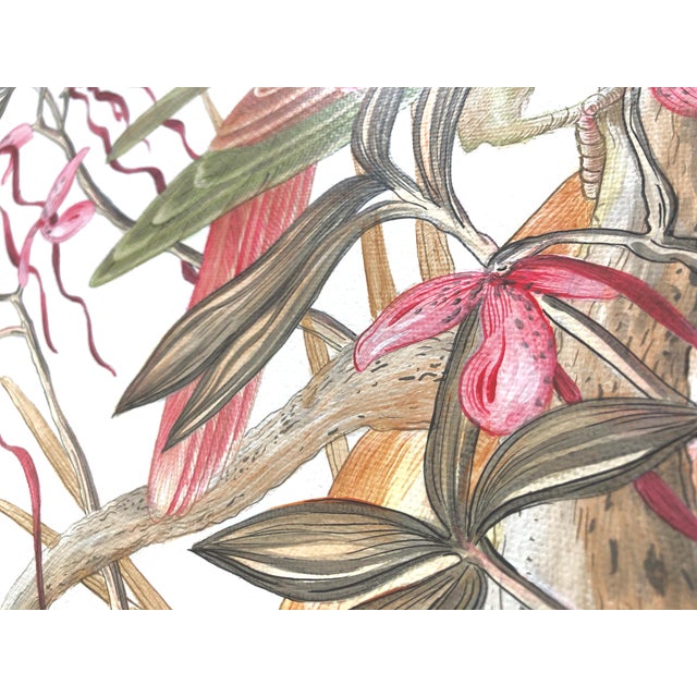 2020s "A Little Bird Told Me" Tropical Chinoiserie by Allison Cosmos For Sale - Image 5 of 6