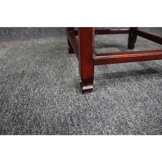 Pair of Asian style plants stands in rosewood