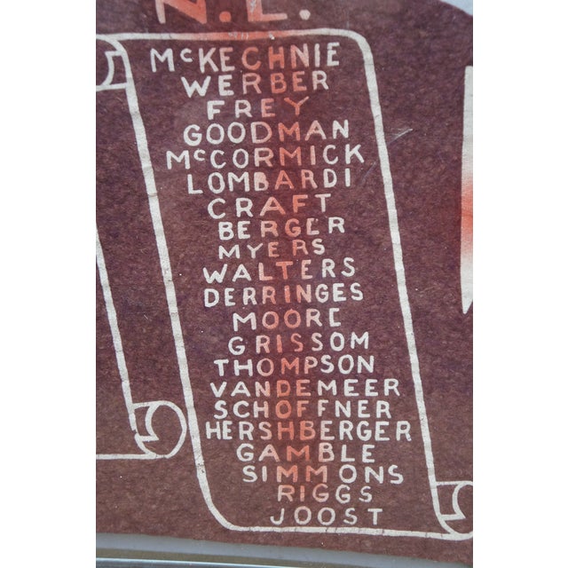Rare Antique New York Yankees Cincinnati Reds World Series Baseball Pennant For Sale - Image 10 of 13