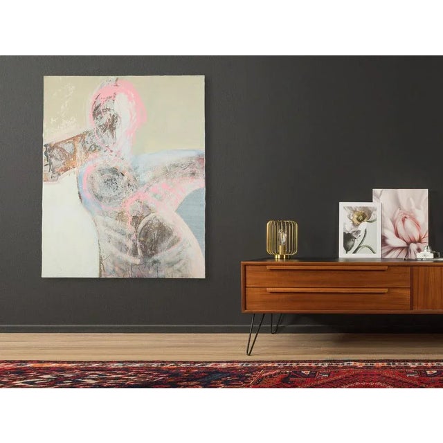 Detlef Hagenbäumer "Human Being". Oil and acrylic on canvas. Abstract composition with figurative hint in light colors....