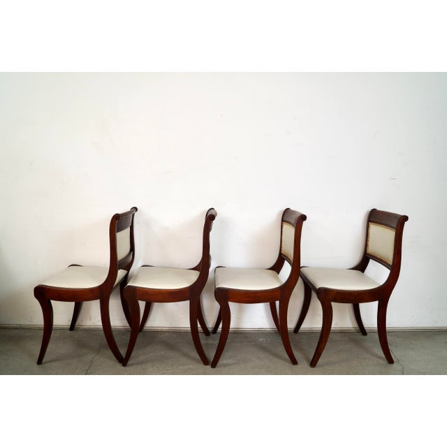 Baker Furniture Company 1930’s Antique Duncan Phyfe Dining Chairs - Set of 4 For Sale - Image 4 of 12