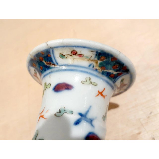 Late 19th Century Chinese Porcelain Wucai Triple Dragon Vase For Sale - Image 9 of 10