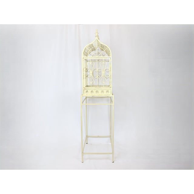 Vintage Decorative Terrarium / Bird Cage on Stand For Sale In Chicago - Image 6 of 11