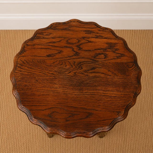English 19th Century English Barley Twist Side Table With Scalloped Edge For Sale - Image 3 of 3