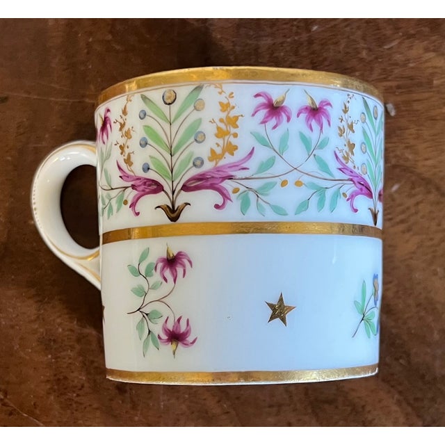 Antique Early 19th Century French Empire Paris Porcelain Coffee Cup or Can by Dihl Circa 1800 For Sale - Image 10 of 17
