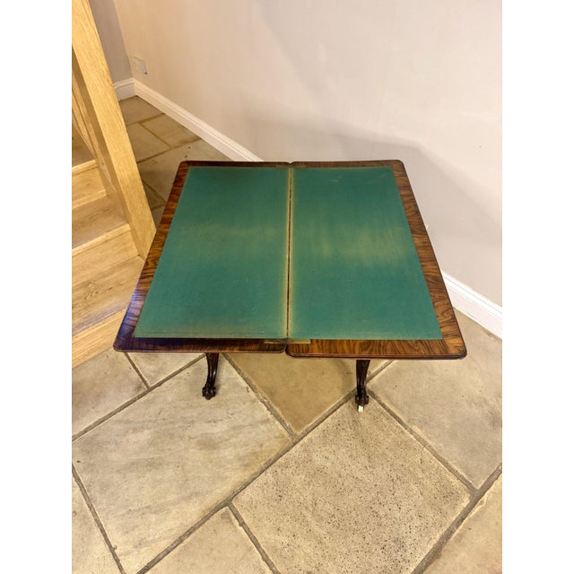 Antique Victorian Walnut Card Table by Edwards & Roberts, 1860 For Sale - Image 6 of 8