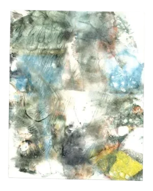 Peter Dischleit, Abstract Composition, 1973, Ink and Watercolor on Paper