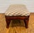 Mid 20th Century Mid 20th Century Vintage Footstool With Curved Wood Legs and Mid-Century Jacquard Upholstery For Sale - Image 5 of 8