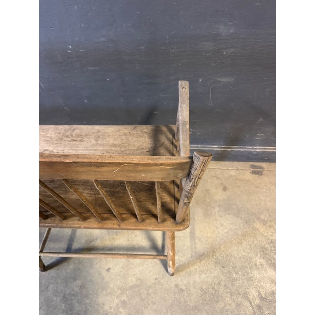 19th Century Spindleback Windsor Deacon's Bench For Sale - Image 9 of 10