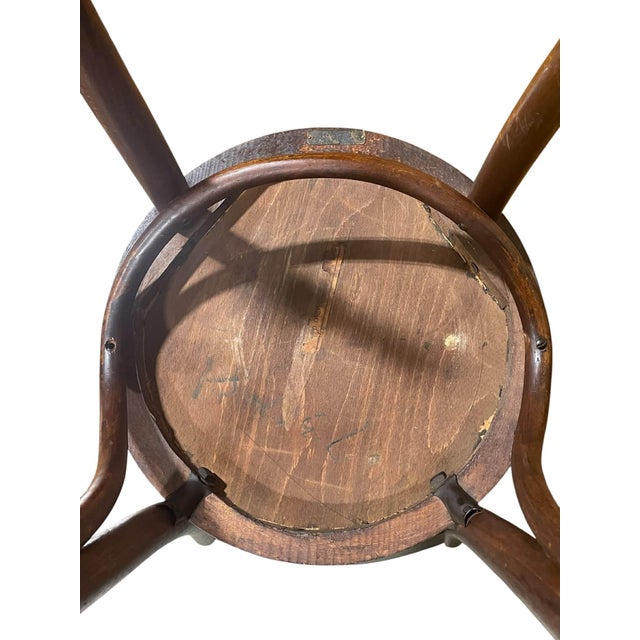 Brass Antique John Weiss Mfg. Co. Thonet Bentwood Parlor Chairs Set of 5 For Sale - Image 8 of 11