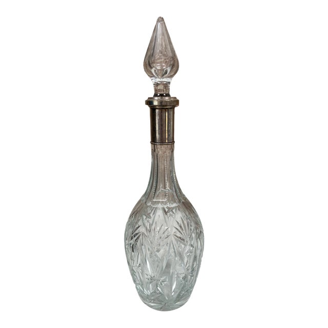 1970s Vintage Italian Mid-Century Glass Decanter For Sale