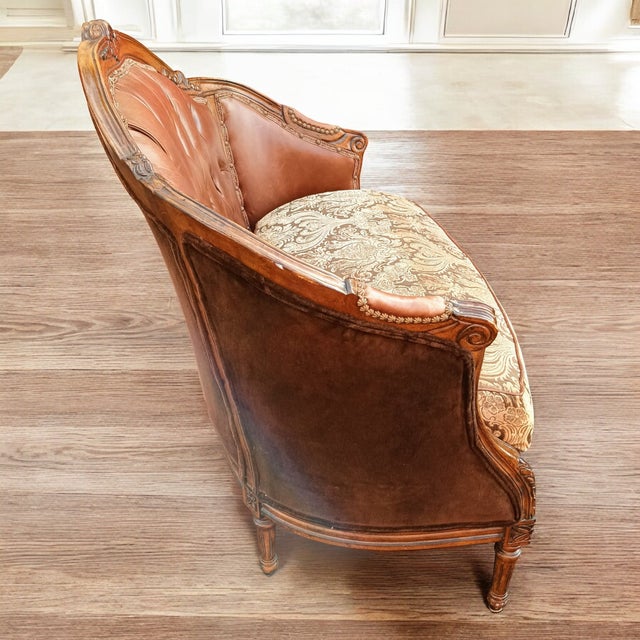 Discover the Allure of a Bygone Era With This Exquisite Vintage Settee by Christina Ferrare For Sale In Raleigh - Image 6 of 11