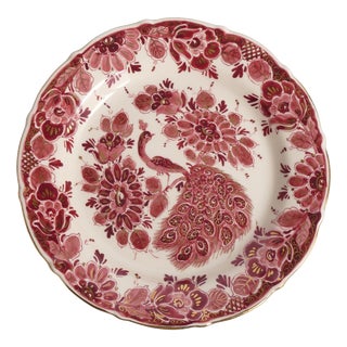 Gouda Delft Hand-Painted Plate by Regina, 1950s For Sale