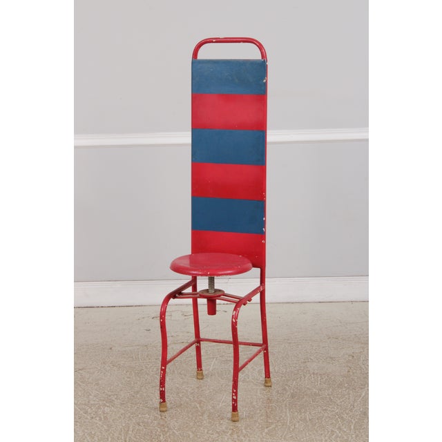 Industrial Charney Industrial Metal Chair Sculpture Seat For Sale - Image 3 of 15