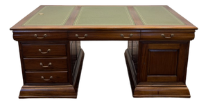 Large English Partner Desk in Teak
