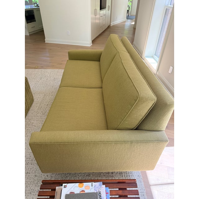 1980s Vintage Room and Board Green Sofa For Sale - Image 5 of 8