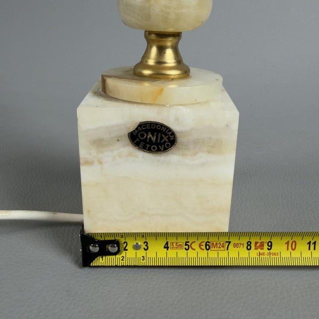 Macedonian Onyx Table Lamp, 1960s For Sale - Image 13 of 15