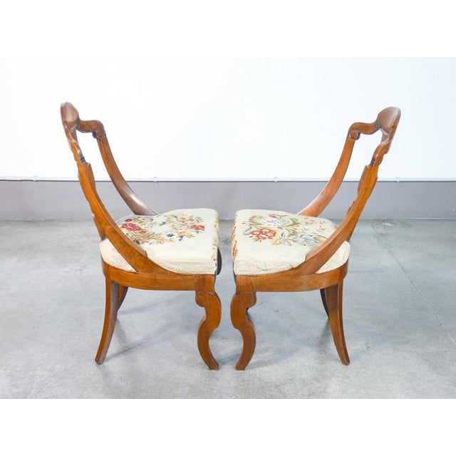 Empire Walnut Chairs, 1800s, Set of 2 For Sale - Image 15 of 18